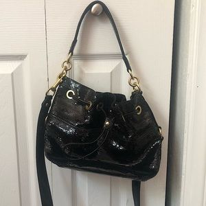 COACH | Sequin Poppy Cinch Black/Gold Drawstring Handbag [NWOT] - Never Used